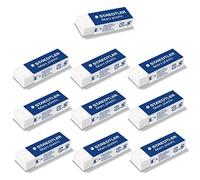 Staedtler Goma de borrar Mars plástico — sin ftalato ni látex, 10 gomas en blanco