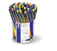 Staedtler Graphite 777 07KP50 - Portaminas para escritura 0,7 mm, colores translúcidos surtidos. Bote con 50 portaminas