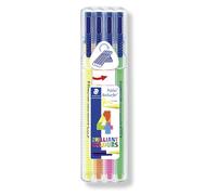 STAEDTLER 362 SB4 Triplus Highlighter, Line Width 1-4mm - Assorted Neon Colours