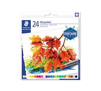 Staedtler Karat 2420 C24. Ceras de pastel al óleo. 24 pasteles al óleo de colores brillantes variados.
