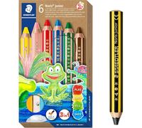 STAEDTLER Lápices de colores 3 en 1 y lápiz infantil Noris Junior 140 C6 P1X