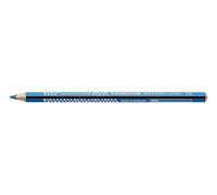 Staedtler Lápices de colores Noris colour jumbo, forma triangular ergonómica, mina inastillable y suave, fabricados con madera reciclada, trazo de color intenso, 12 lápices de colores azul claro en