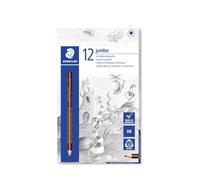 STAEDTLER Lápiz para aprender a escribir Noris Jumbo 1285 - 12 unidades HB | Formato triangular, mina de 4 mm, superficie antideslizante, de madera con certificación PEFC - N.º de art. 1285-2