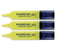 STAEDTLER Lot de 3 surligneurs "Textsurfer Classic", jaune