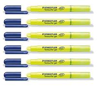 STAEDTLER Lot de 6 Surligneurs "Textsurfer gel" Tracé 3 mm Jaune