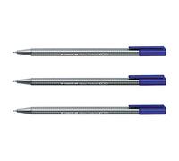 Staedtler - Lote de 3 rotuladores fineliner Triplus trazado 0,3 mm, color azul