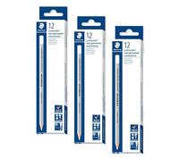 STAEDTLER Lumocolor 108-0. Lápices de madera de color blanco. Caja con 12 unidades. (Paquete de 3)