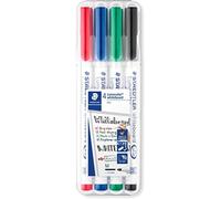 STAEDTLER Lumocolor 301 WP4 - Rotulador para Pizarra Blanca, Estuche de 4 Colores