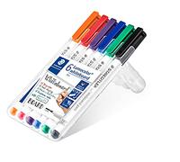 STAEDTLER 301WP6 - Marcador de pizarra blanca, 1 mm, 6 colores