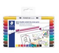 Staedtler Rotulador de doble fibra 3010 TB10 – Borrado en seco, 10 rotuladores dobles