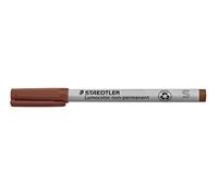 STAEDTLER Lumocolor 311 no permanente - Marrón, 10 unidades, S, 0,4 mm | Rotulador borrable para láminas, soluble en agua - para láminas - N.º de art. 311-7