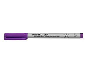 STAEDTLER Lumocolor 311 no permanente - violeta, 10 unidades, S, 0,4 mm | Rotulador universal borrable, rotuladores para pizarras blancas y láminas - soluble en agua - N.º de art. 311-6