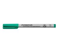 STAEDTLER Lumocolor 312 no permanente - verde, 10 unidades, B, 1,0-2,5 mm | Rotulador para transparencias borrable, soluble en agua - para transparencias - N.º de art. 312-5