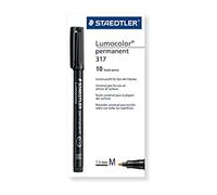 Staedtler Lumocolor 317-4. Rotuladores de punta fina de color naranja. Caja con 10 unidades.