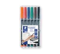 Staedtler 317 wp6 marcador permanente negro, azul, marrón, verde, nar