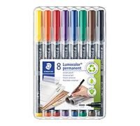 STAEDTLER Lumocolor 317 Rotuladores permanentes - 8 colores, 1,0 mm