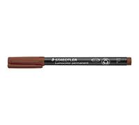 STAEDTLER Lumocolor 318-7, Rotuladores de Punta Fina de Color Marrón, Caja con 10 Unidades