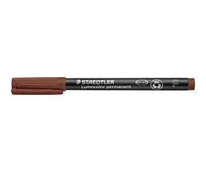 STAEDTLER Lumocolor 318-7, Rotuladores de Punta Fina de Color Marrón, Caja con 10 Unidades