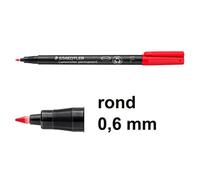 Staedtler Rotulador permanente Lumocolor 733511 punta 0,6 mm Rojo
