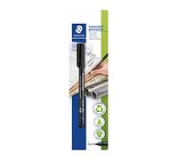 STAEDTLER Lumocolor 318 Rotulador permanente - negro, individual, 0,6 mm | Tinta impermeable de secado rápido, punta fina, universal para casi todas las superficies - Art.-Nr. 318-9 BKDA
