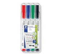 Staedtler rotulador pizarra blanca lumocolor punta redonda colores surtidos -estuche de 4u-