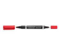 STAEDTLER Lumocolor 348-2 - Pack de 10 rotuladores Negro, Rojo
