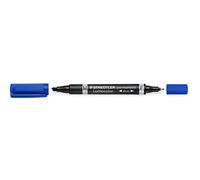 Staedtler Lumocolor 348-3. Rotulador permanente de doble punta. Caja de 10 marcadores de doble punta de color azul.