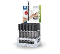 STAEDTLER Lumocolor 348 Permanent Duo - negro, pack 30, 0,6 & 1,5 mm | Tinta de doble punta impermeable, anti-manchas - expositor de 30, para casi todas superficies - Art.-Nr. 348-9 CA30