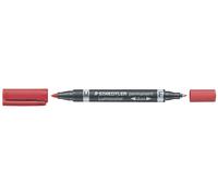 Staedtler Lumocolor 348 rotulador permanente de doble punta rojo, secado rápido