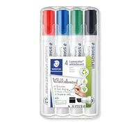 Staedtler Rotuladores para pizarra LumoColor 351BC4 – 2/5 mm – Paquete 4 colores