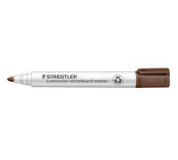 STAEDTLER LumoColor 351-7. Rotuladores para pizarra blanca. Paquete de 10 unidades de color marrón.