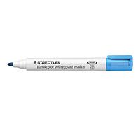 STAEDTLER LUMOCOLOR 351 ROTULADOR PARA PIZARRA - PUNTA REDONDA - TRAZO 2 MM - CAPUCHON CON CLIP - COLOR AZUL CLARO