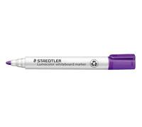 STAEDTLER Lumocolor 351 Rotuladores pizarra - violeta, pack 10, 2,0 mm | Tinta borrable en seco, secado rápido, punta redonda - se limpia sin restos, DRY SAFE - Art.-Nr. 351-6