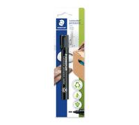 STAEDTLER Lumocolor 352 Rotulador permanente - negro, individual, 2,0 mm | Tinta impermeable resistente al borrado, punta redonda para superficies, DRY SAFE - Art.-Nr. 352-9 BKDA