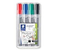 Staedtler Marcador 356 B WP4 – Negro, verde, azul y rojo – Polipropileno