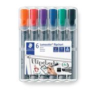 Staedtler Lumocolor 356 B WP6. Rotuladores de colores para flipchart. Estuche co