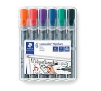 STAEDTLER 356WP6 - Marcador Flipchart, punta redonda, 6 colores