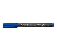 Staedtler Lumocolor - Bolígrafo permanente (línea de 0,4 mm, punta muy fina, tinta color azul, 10 unidades) Superfein (ca. 0,4 mm) (313-3)