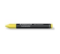 STAEDTLER Lumocolor permanent omnigraph 236-1. Ceras permanentes de colores. Caja con 12 crayones de color Negro, Amarillo