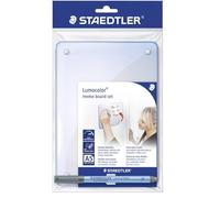 Staedtler Lumocolor - Pizarra de notas flexible con bolígrafo, color blanco