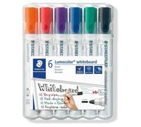 STAEDTLER 351WP6 - Marcador de pizarra blanca, 2 mm, 6 colores
