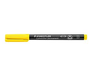 STAEDTLER Lumocolor pluma universal de 314 a 1 B-tip, 1.0 o 2.5 mm, 10 piezas, amarillo
