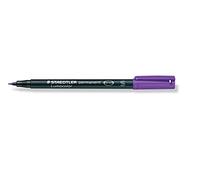 STAEDTLER Lumocolor® - Rotulador permanente S, mango negro, punta redonda, color morado