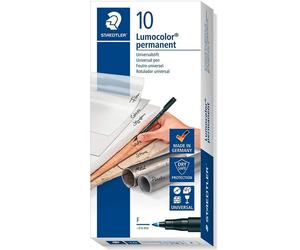 Staedtler Lumocor 318 Caja 10 Rotuladores Permanentes 0.6mm Azul