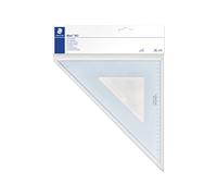STAEDTLER Mars 567 Squadra 45°/45° - 36 cm, trasparente | Grande triangolo blu con bordo per china & funzione righello, graduazione dal lato - Art.-Nr. 567 36-45