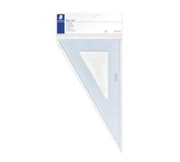 STAEDTLER Mars 567 Squadra da disegno 30°/60° - 36 cm, trasparente | Triangolo blu trasparente con bordo per china, graduazione dal lato d’appoggio - scuola - Art.-Nr. 567 36-60