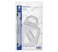 STAEDTLER Mars 569 PB4-0 Set de reglas y transportador para dibujo técnico, Plás