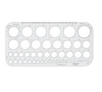 STAEDTLER Mars 576 Plantilla de círculos - 1-36 mm, borde para tinta | Círculos en incrementos de 0,5 mm hasta 10 mm, ayuda de dibujo precisa - Art.-Nr. 576 01 F