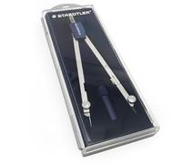 Staedtler Mars Basic 559 C02. Compás de precisión básico. Estuche con un compás y un tubo de minas de repuesto.