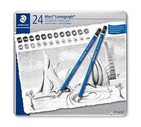 Estuche de metal con 24 lápices, graduaciones staedtler 100 g24